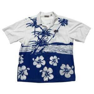 Mens CHILIWEAR Sz XXL 2X Florida Gators Shirt Tropical White & Blue Short Sleeve
